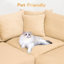 Coussin modulaire surdimensionné de 130 po en velours côtelé modulaire à 3 places avec siège modulaire mobile, épais et confortable pour la lecture, texture veloutée luxueuse