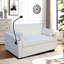 Lit convertible 3 en 1: velours moderne avec lit escamotable, dossier réglable, coussins décoratifs, poches, beige Pour les bureaux: lit escamotable, salon doux-133254105