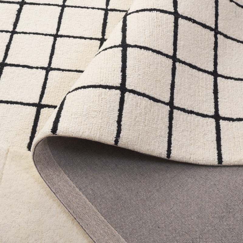 Genre 250 Hand Tufted Wool; Cotton Geometric Shapes Rug, Square 6'