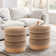 18'' Wide Round Upholstered Pouf Ottoman