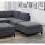 Fauteuil modulaire sans accoudoirs en chenille de tissu d'ameublement 1pc.