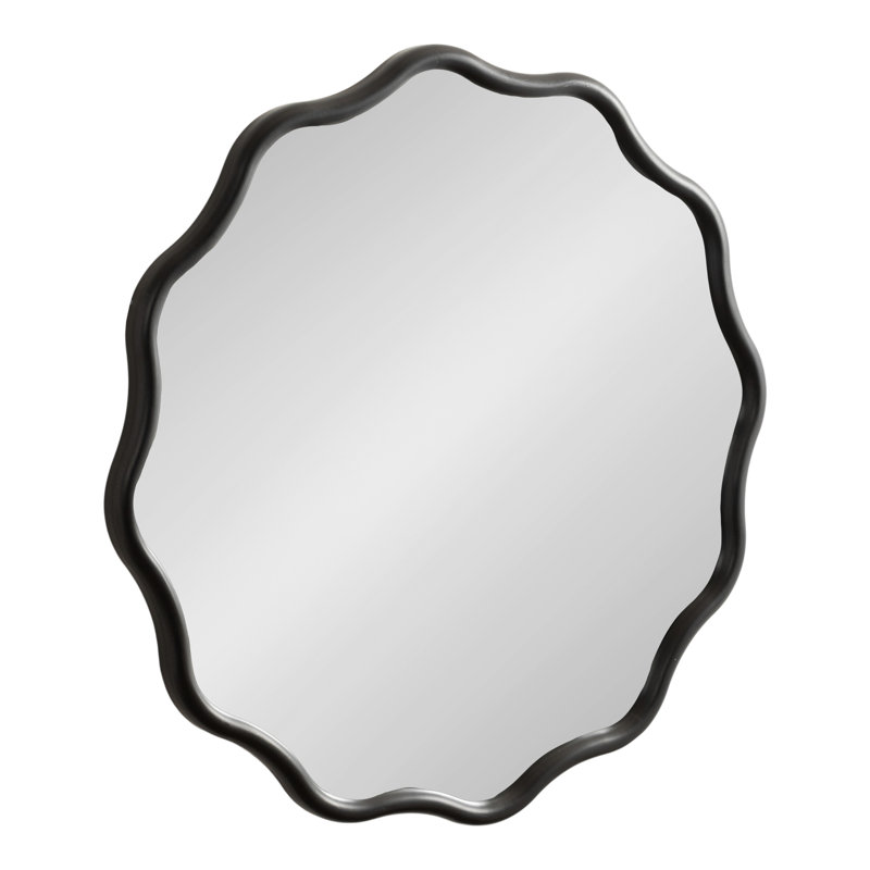 Miroir de salle de bain Melvina, Noir, 30" x 30"