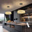 Modern Led Crystal  Ring Chandelier Black-616620189