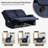 Modern Chenille Manual Reclining Loveseat With Cup Holders & Storage Armrests, Adjustable Backrest, Compact Design For Living Room-Blue-1522885264