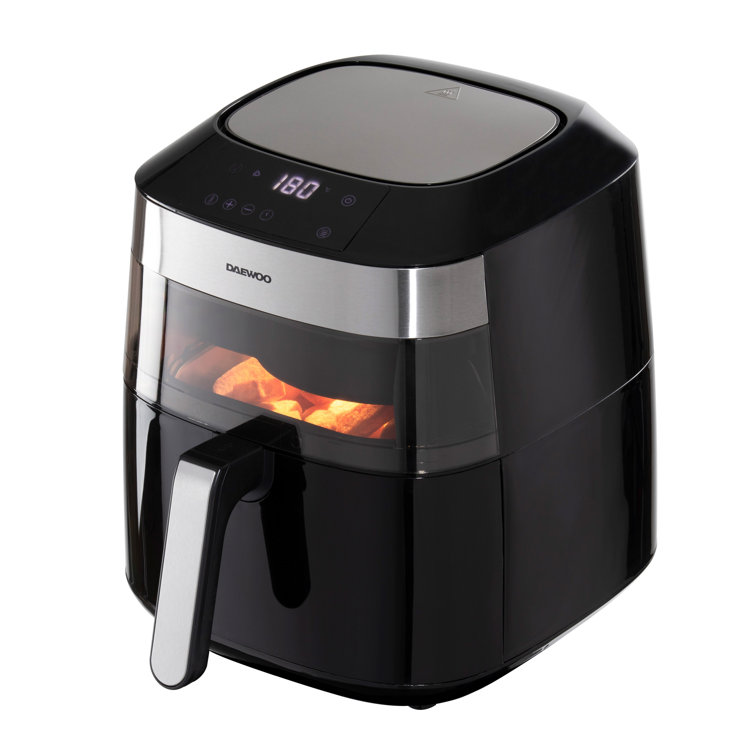 Daewoo Air Fryer 7 Litre With Viewing Window Energy Efficient Touch Controls And 8 Pre-sets Black
