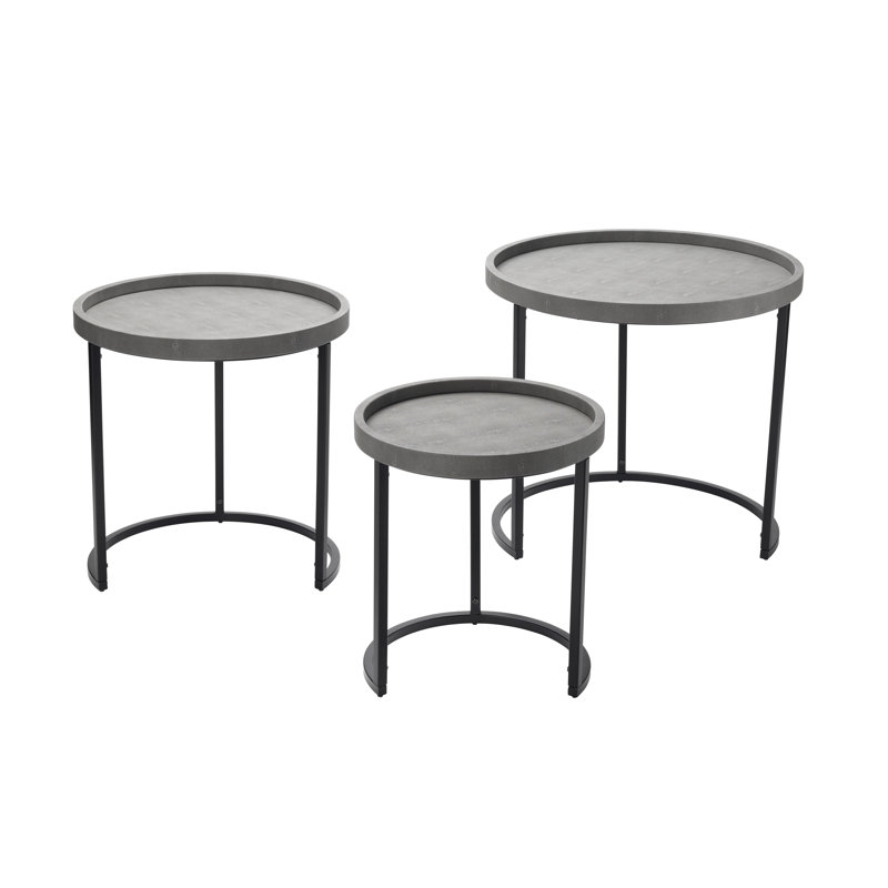 Acheson Tray Top Nesting Tables, Grey