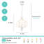 Lustre géométrique classique / traditionnel à 5 lumières élégantes à intensité variable Cirildo-1102072294
