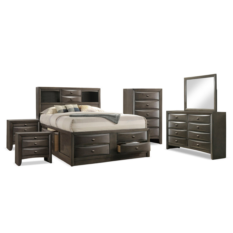 Lakiesha 6-Piece Bedroom Set, King, Gray