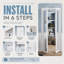 Porte pivotante 36 "x 96" 1-Lite à noyau solide et à double pivot avec ensemble de quincaillerie d'installation (idéal pour placard, garde-manger, buanderie, salle de bain)-133740881-133740882