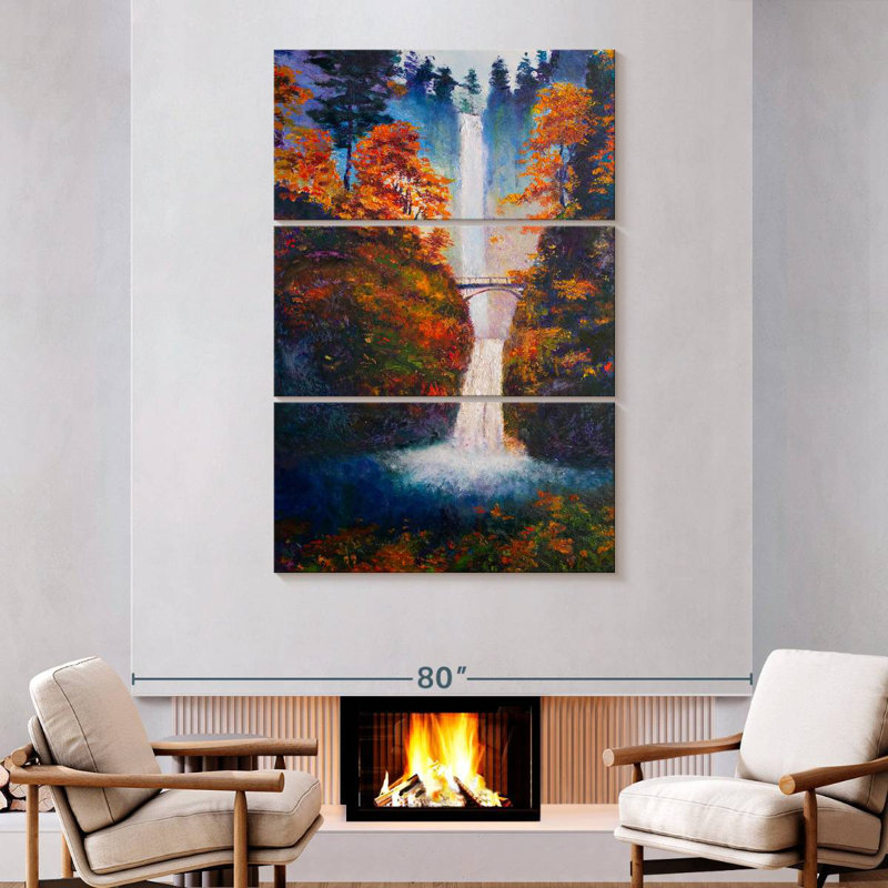 Multnomah Falls, 74" H x 48" W