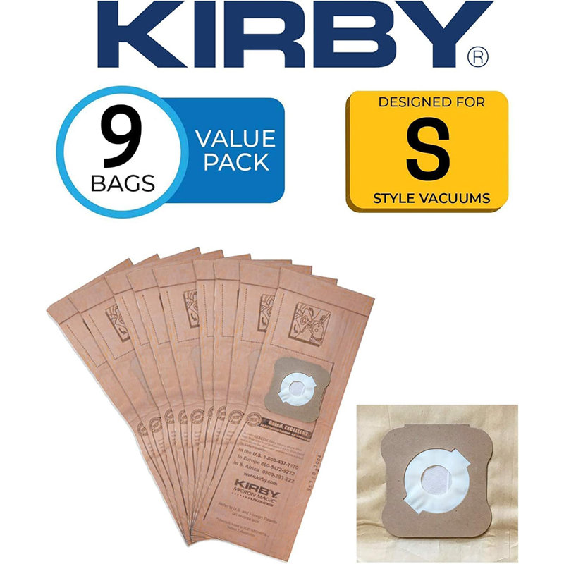Sacs d'aspirateur Kirby G4, G5, G6 - Filtration magique authentique par microns, paquet de 9 - pièce n ° 197394, ajustement universel pour la série Kirby