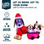 5 FT Long Christmas Puppy Inflatable with Built-in LEDs