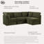 erta® Brady 95.6" Modular Sectional, Easy Assembly, Pocket Coil Comfort, Corduroy Fabric-137139707