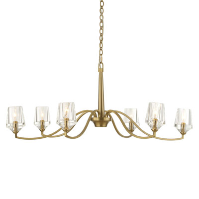 Lustre en laiton 6 lumières Uttermost Barcelona