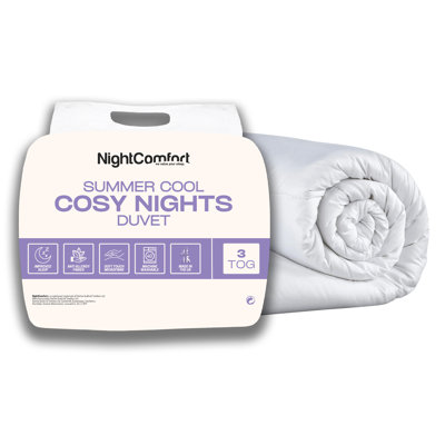 NightComfort Cosy Nights 3 Tog Summer Cool Microfibre Duvet