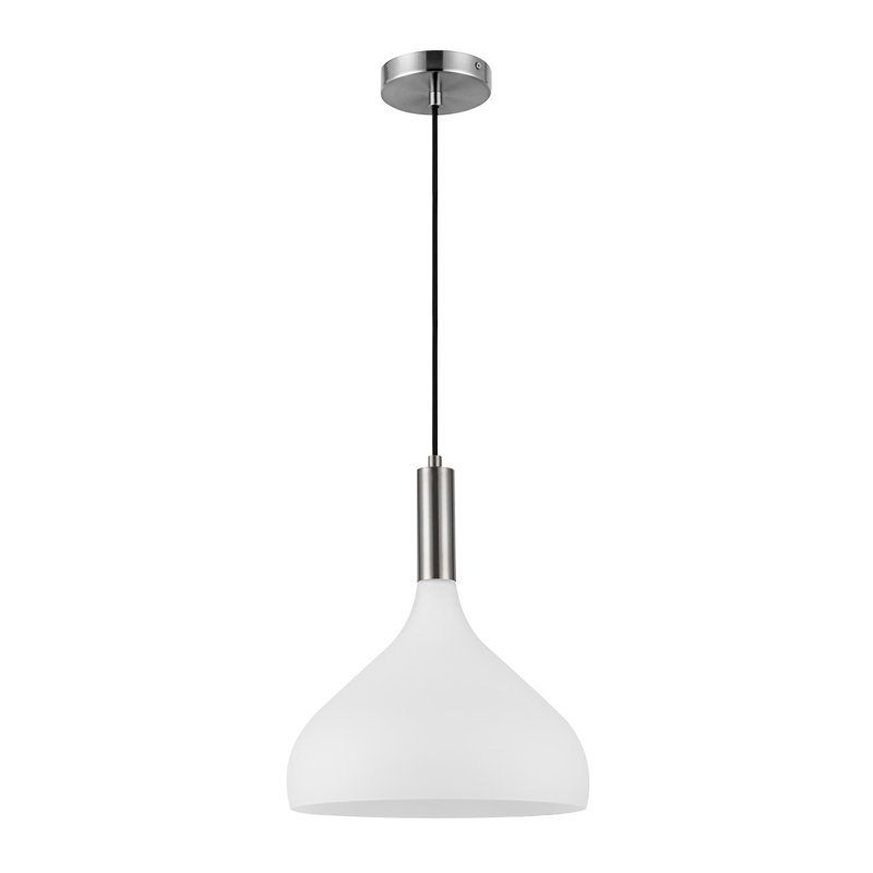 Luminaire suspendu 1 lumière Koujirou, Nickel brossé