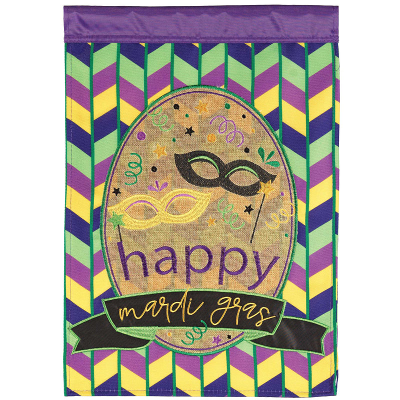 Drapeau de jardin en polyester Azpeitia, H 44 po x l 30 po