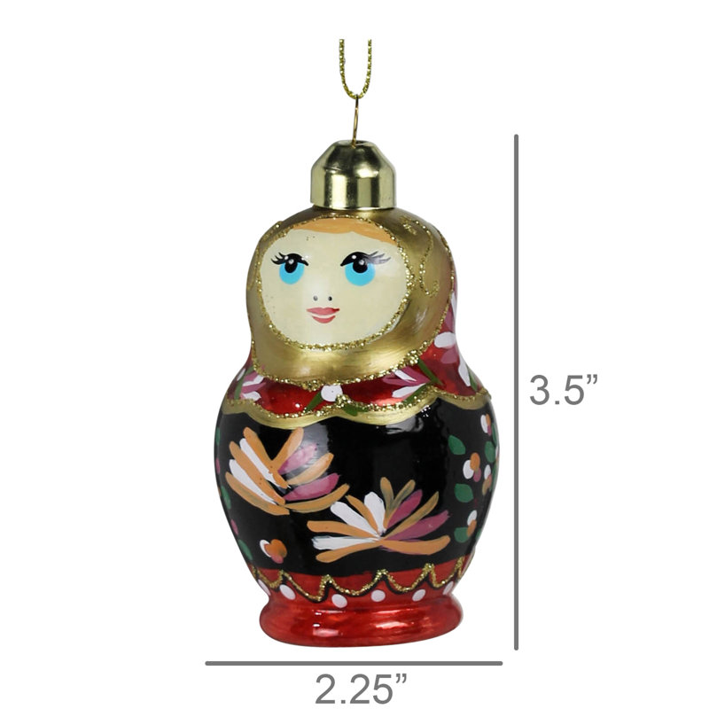 Ornement de poupée Matriochka, verre