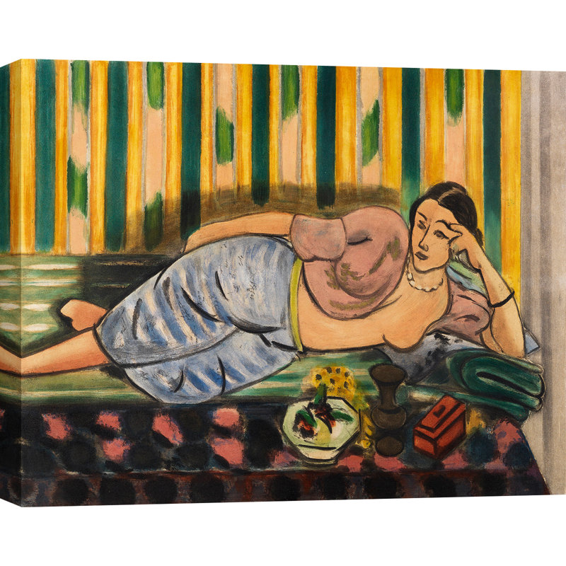 3HM7471 Odalisque with red box by Henri Matisse - 1 Piece Wrapped Canvas Wall Art, 100 cm H x 70 cm W