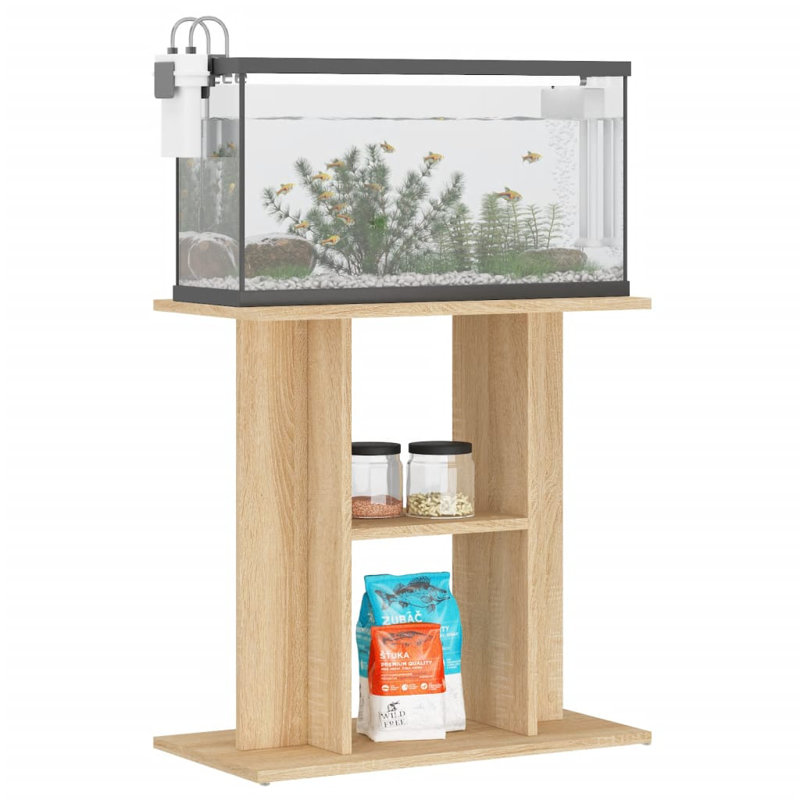 Support pour aquarium vidaXL, H 23,62 po x l 23,62 po x P 11,81 po, Chêne sonoma