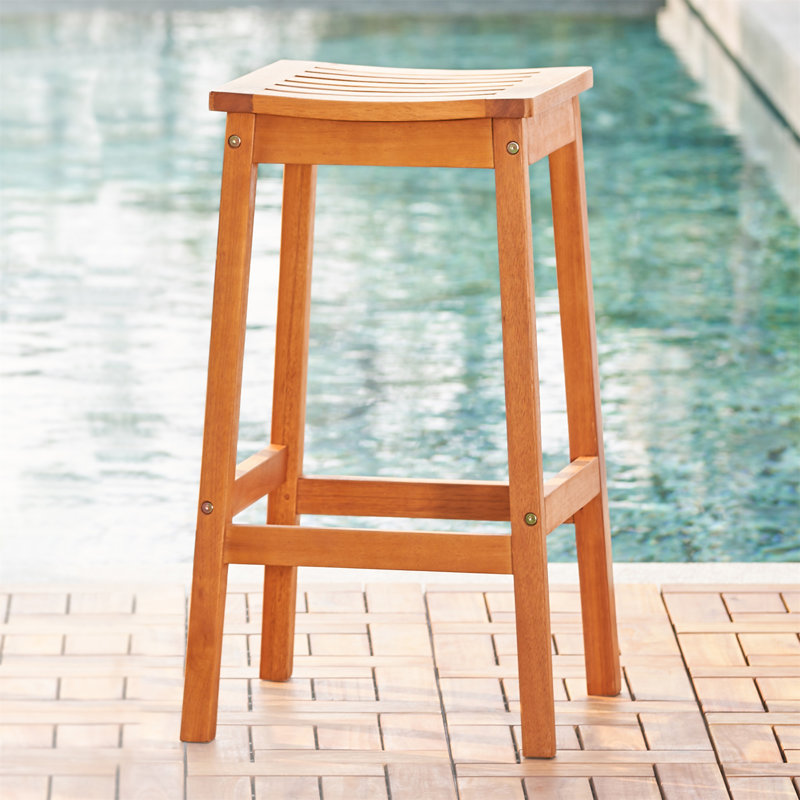 Tabouret de salle à manger en bois Honey Eucalyptus