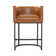 27" H Counter Height Bar Stools, Modern Barrel Counter Stools With Backrest And Arms, Black Metal Frames, Linen Fabric Upholstered Accent Barstools For Kitchen Island