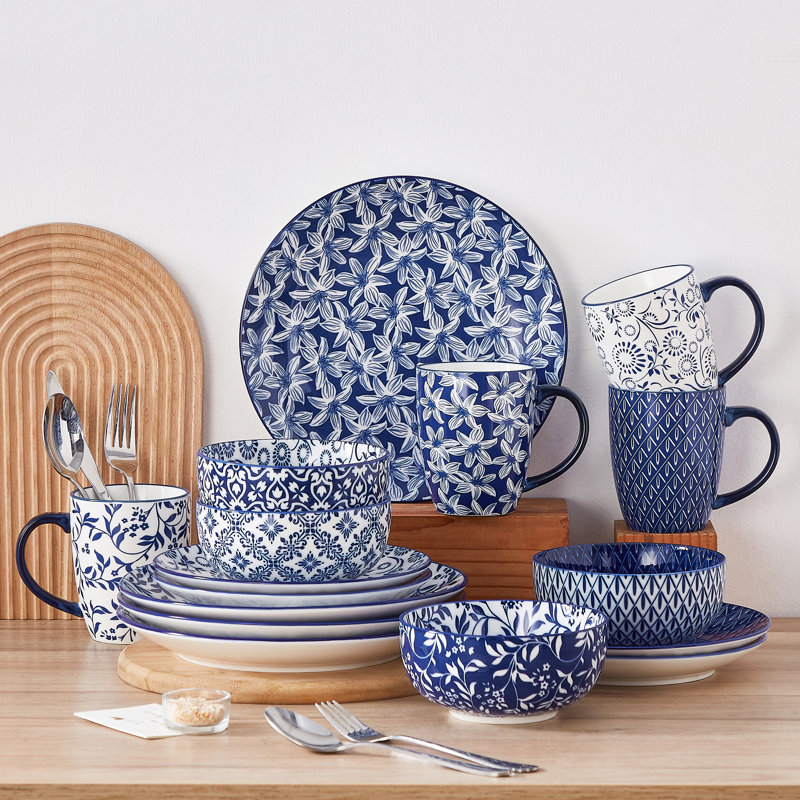 Service de table en porcelaine 16 pièces Selene, service pour 4