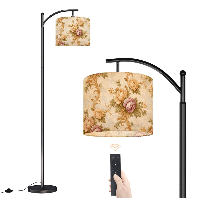 Lampe sur pied arc avec abat-jour ajustable