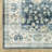 Jacquarius Vintage Bordered Traditional Blue/Ivory Washable Area Rug Mat-1300556911