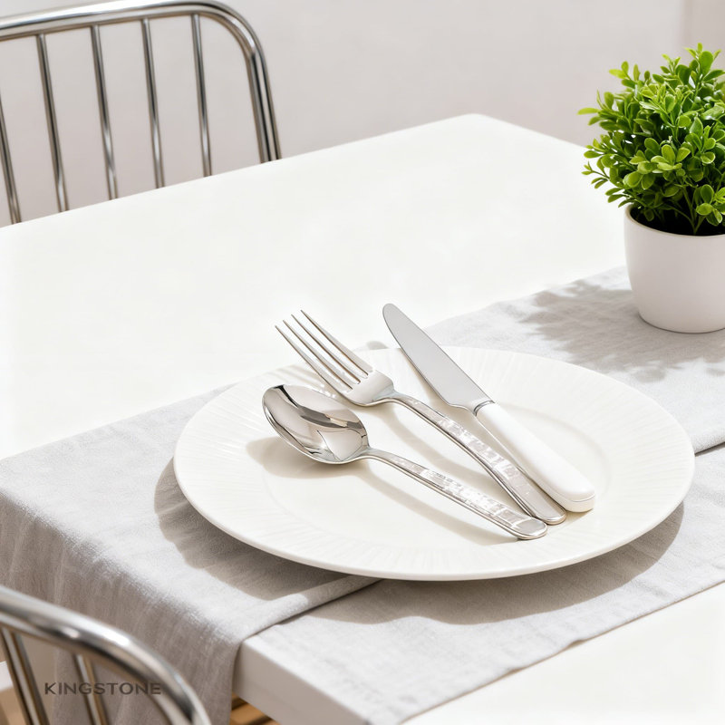 20-Piece Stainless Steel Flatware Set, 18/10 Rust-Resistant Silverware With Brushed Finish, Dishwasher Safe Cutlery Set For Kitchen, Home, Party, And Wedding Gift
