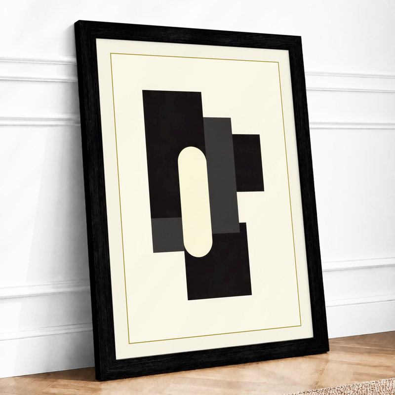 Forms In Contrast Minimalist - Print, Black, A3 - 42.0 x 29.7 cm