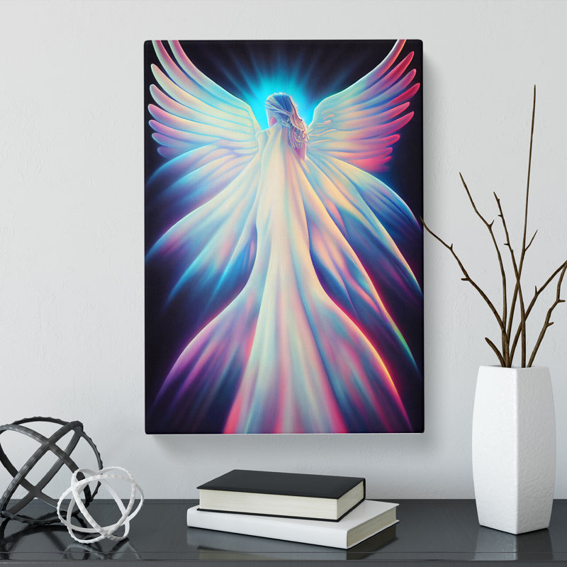 Angel Airbrush - Wrapped Canvas Print, 50cm H x 35cm W x 3cm D