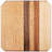 Wood Square 4 Piece Coaster Set
