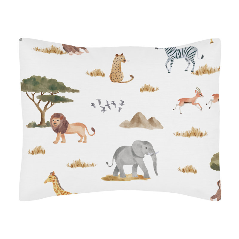 White Jungle Animals Twin Microfiber Comforter Set