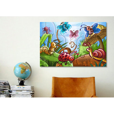 «Bugs» par Leonia, reproduction sur toile tendue