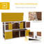 Rabbit Hutch Outdoor Guinea Pig Hutch 2 Tier 125 x 48 x 100cm Brown