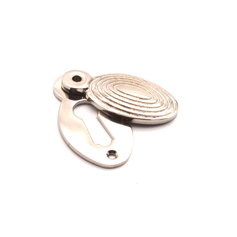 Oval Beehive Escutcheon, Polished Nickel