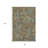 3' X 5' Chocolate Blue And Green Paisley Washable Area Rug With UV Protection
