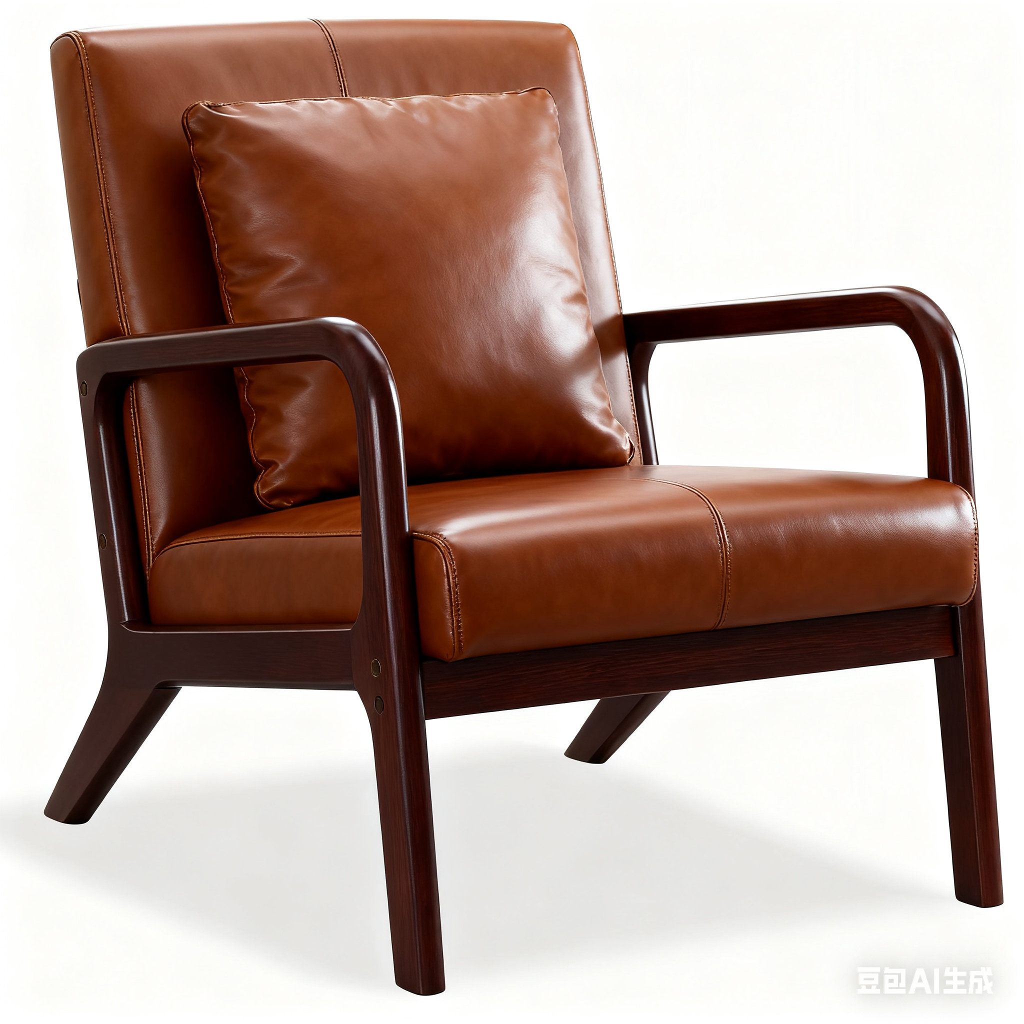 Ebern Designs Upholstered Solid Wood Accent Chair Armchair With An ...