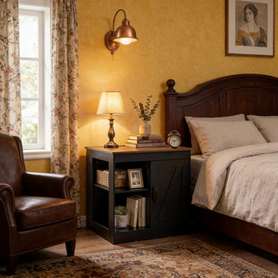 60cm W Manufactured Wood Bedside Table