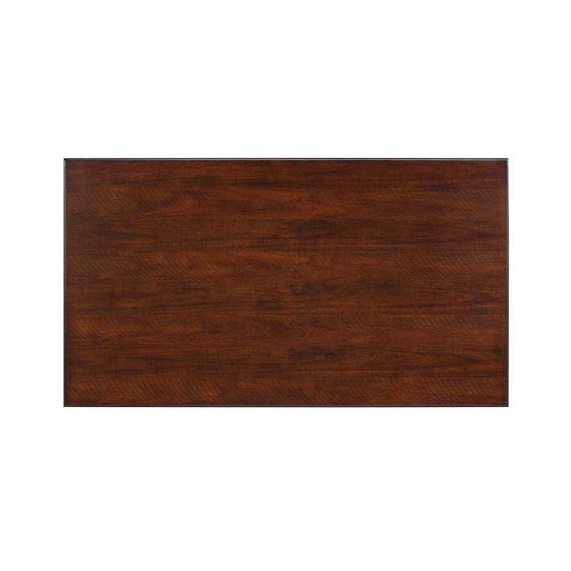 Table basse rectangulaire en noyer avec rangement et pieds en forme de gourde (assemblage facile), Noyer