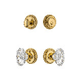 Nostalgic Warehouse Rope Rosette Entry Set with Chateau Crystal Knob