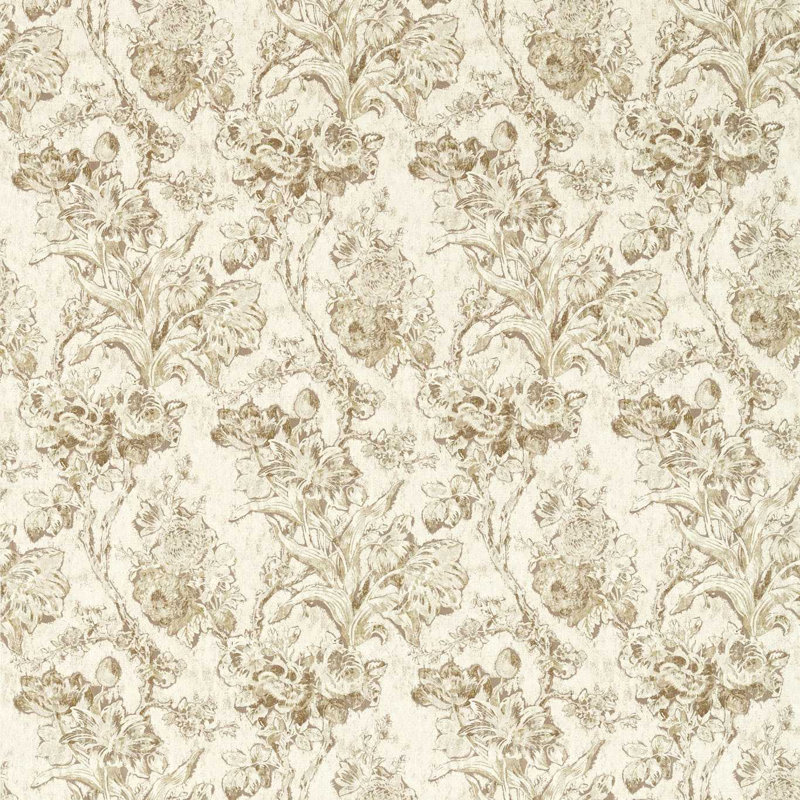 Giles Deacon Fringed Tulip Toile Fabric, Jute