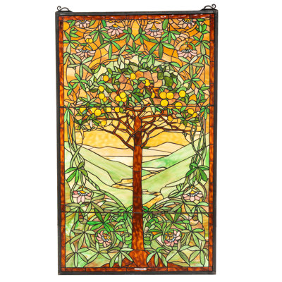 Tiffany Tree of Life Stained Glass Window