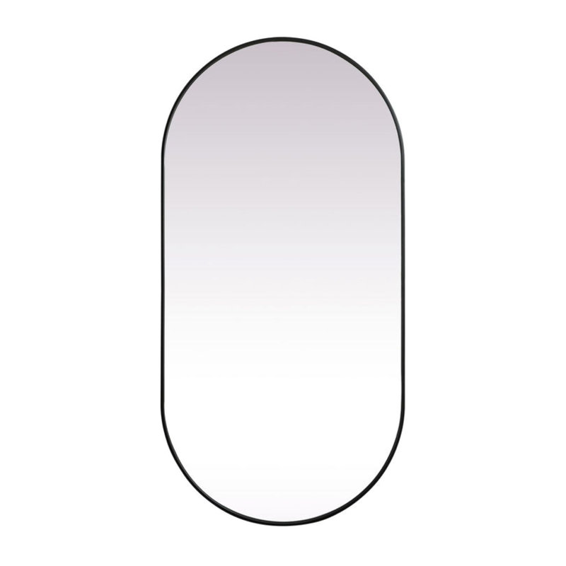 Miroir mural Elington, Noir, 72 po x 36 po 