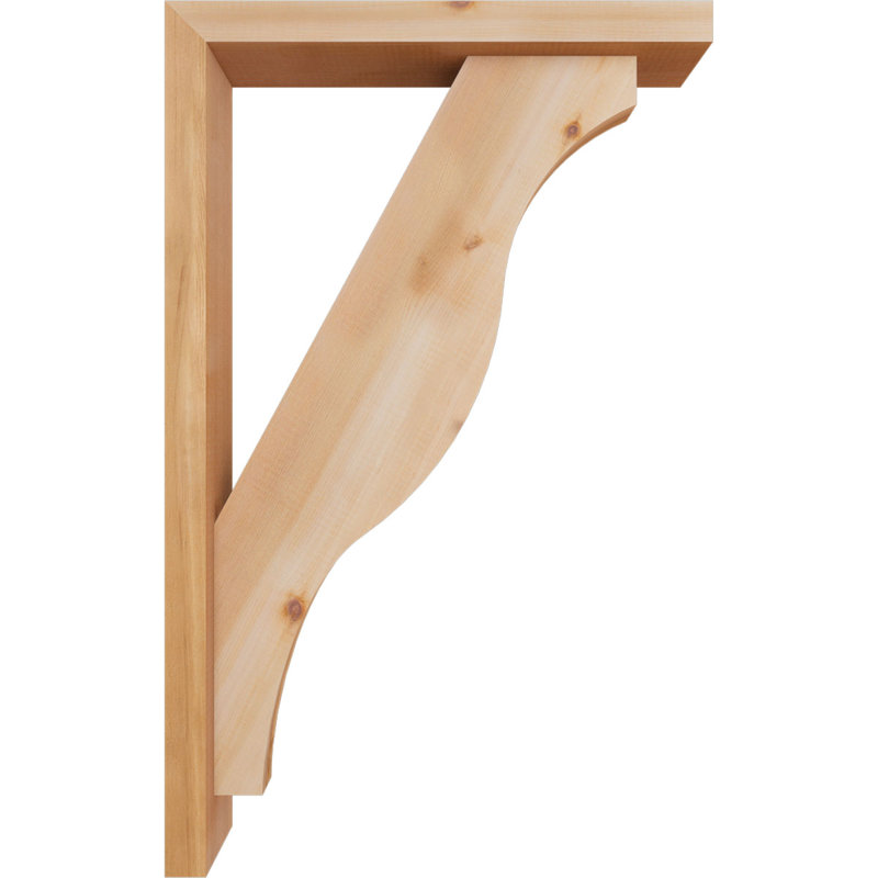 Support Funston Block avec support décalé, 32 x 20, Cèdre rouge occidental de l 3 1/2 po (lisse)