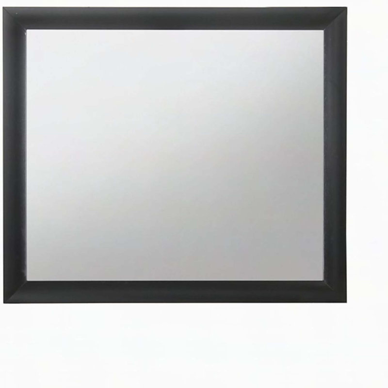 Miroir Ireland, Noir, 35 po x 39 po, Bois synthétique