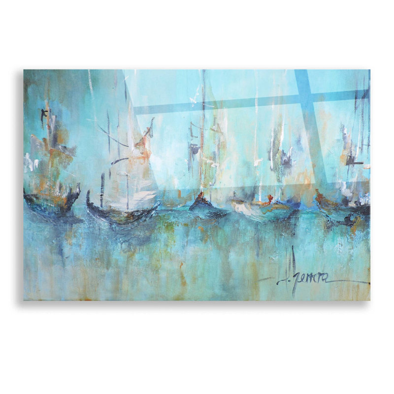 «Altamar» par Leticia Herrera, art mural en verre acrylique, H 12 po x l 16 po x P 0,13 po