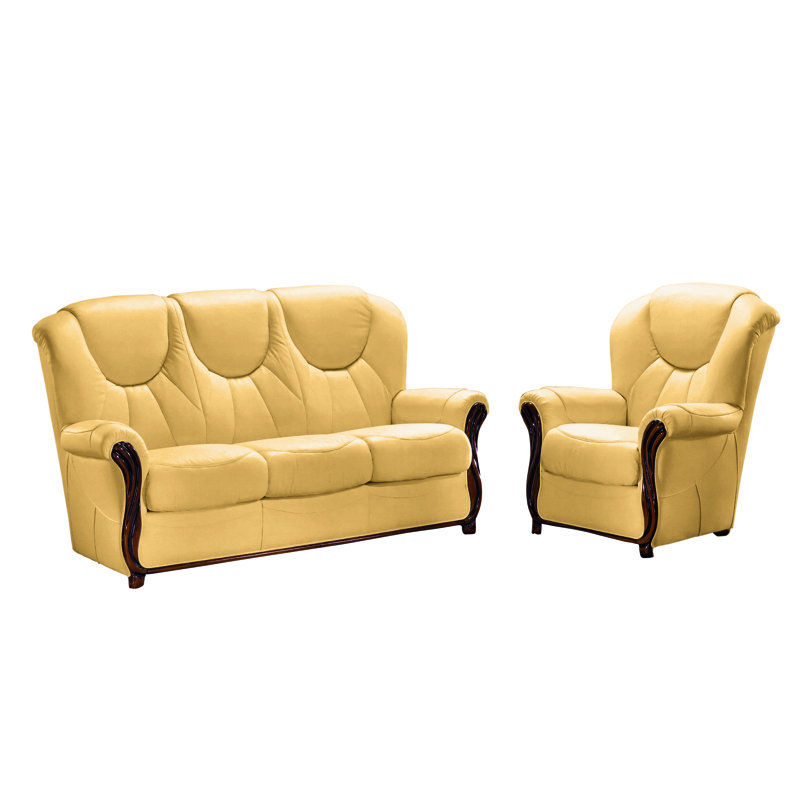 Kirkendall 2 - Piece Faux Leather Living Room Set, Nut