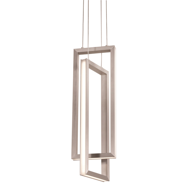 Aionna 1 - Light LED Unique/Statement Pendant, Satin Nickel